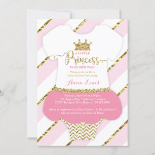 Invitation Baby shower de la petite princesse, Fau
