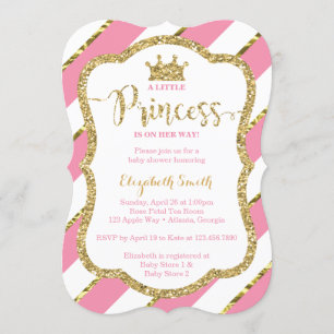 Invitation Baby shower de la petite princesse, Fau