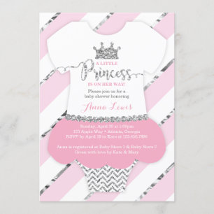 Invitation Baby shower de la petite princesse, Fau