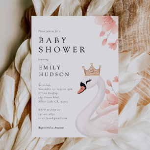 Invitation Baby shower de la petite princesse Swan
