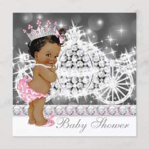 Invitation Baby shower de la princesse africaine-américaine