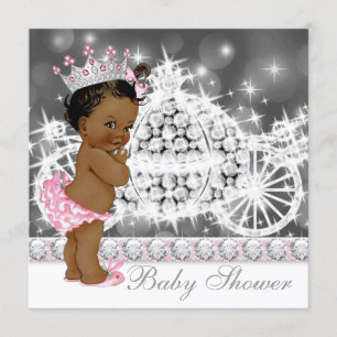 Invitation Baby shower de la princesse africaine-américaine