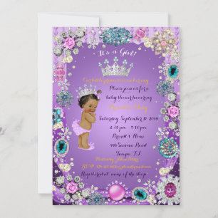 Invitation Baby shower de la princesse américaine