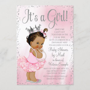 Invitation Baby shower de la Princesse Ethnic