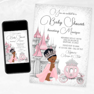 Invitation Baby shower de la princesse noire