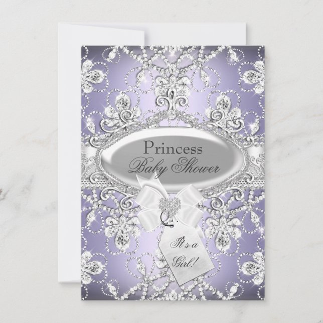 Invitation Baby shower de la princesse Tiara Diamo (Devant)