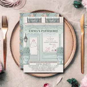 Invitation Baby shower de la rue Green Bakery