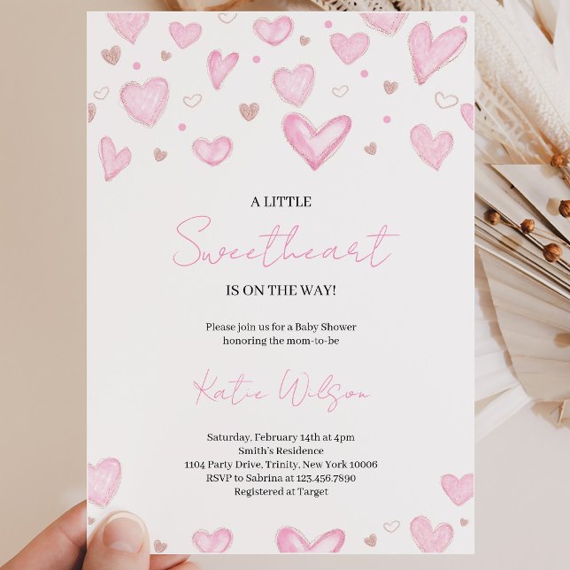 Invitation Baby Shower de la Saint-Valentin (Créateur téléchargé)