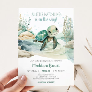 Invitation Baby shower de la tortue de mer