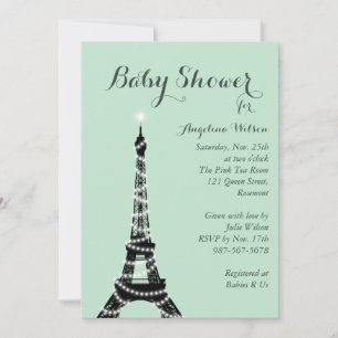 Invitation Baby shower de la Tour Eiffel