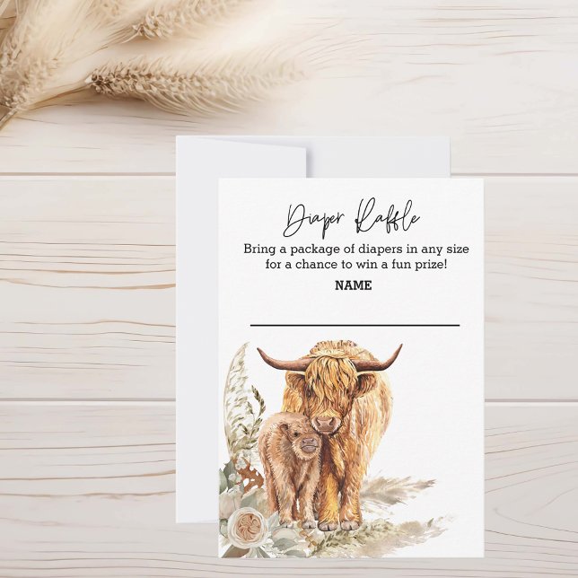 Invitation Baby shower de la vache de la rivière Boho Highlan (Créateur téléchargé)