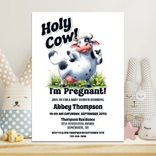 Invitation Baby shower de la Vache Sainte