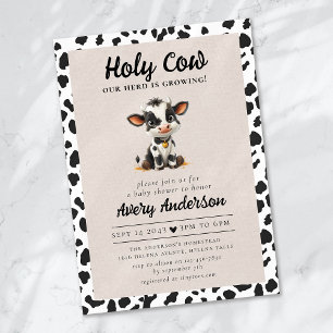 Invitation Baby shower de la Vache Sainte