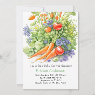 Invitation Baby shower de la vigne tomate