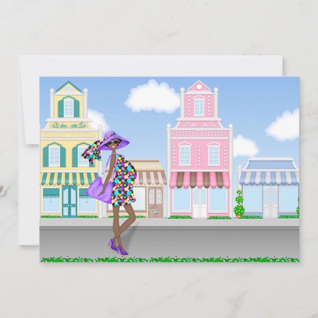 Invitation Baby shower de l'Américain Africain Mam (Devant)