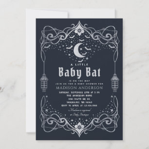 Invitation Baby shower de lanterne gothique pour bébé lune d'