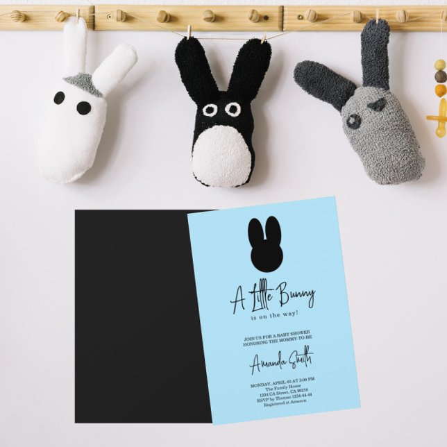 Invitation Baby shower de lapin à eau (Créateur téléchargé)