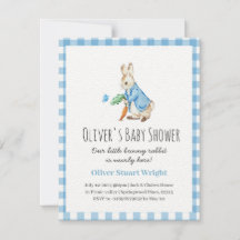 Baby shower de lapin bleu peter mignon