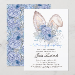 Invitation Baby shower de lapin de Pâques neutre pour le genr