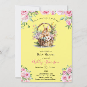 Invitation Baby shower de lapin de Pâques simpliste