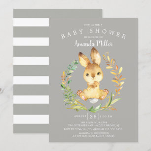 Invitation Baby shower de lapin doux
