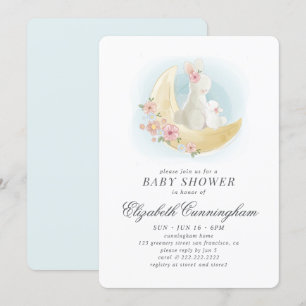 Invitation Baby shower de lapin Mama Cute