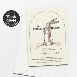Invitation Baby shower de lapin Velveteen