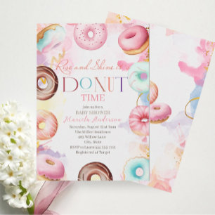 Invitation Baby shower de l'aquarelle de l'heure du don