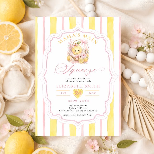 Invitation Baby Shower de Lemon Mama's Main Squeeze (Créateur téléchargé)