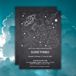 Invitation Baby shower de l'explorateur petit espace du table