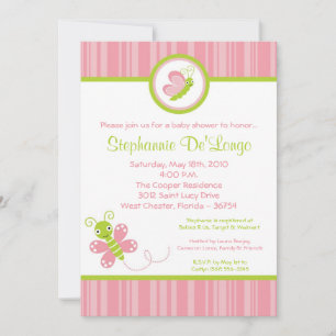 Invitation Baby shower de l'insecte des insectes d