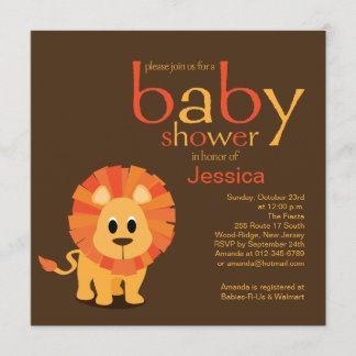 Invitation Baby shower de lion