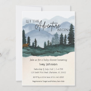 Invitation Baby shower de Little Boy Woodlands 