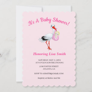 Invitation Baby shower de livraison spécial mignon