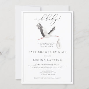 Invitation Baby shower de livraison spécial par courrier