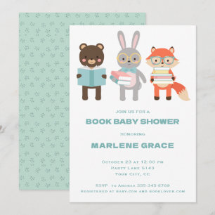 Invitation Baby shower de livre