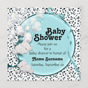 Invitation baby shower de l'ours