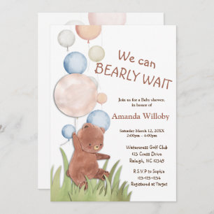Invitation Baby shower de l'ours