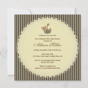Invitation Baby shower de l'ours doux