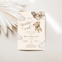 Invitation baby shower de l'ours en peluche