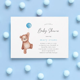Invitation Baby shower de l'ours en peluche