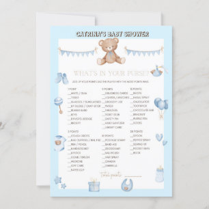 Invitation Baby shower de l'ours en peluche - Nom modifiable,