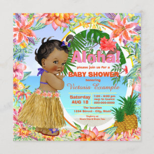 Invitation Baby shower de Luau tropical hawaïen