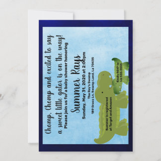Invitation Baby shower de marais d'alligator