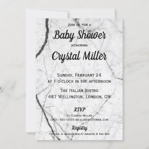 Invitation Baby shower de marbre