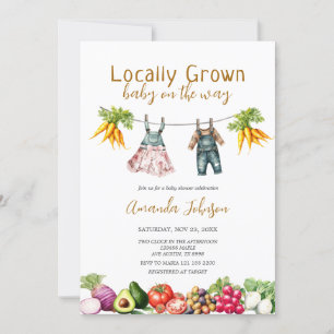 Invitation Baby shower De Marche Des Agriculteurs Cultivés Lo
