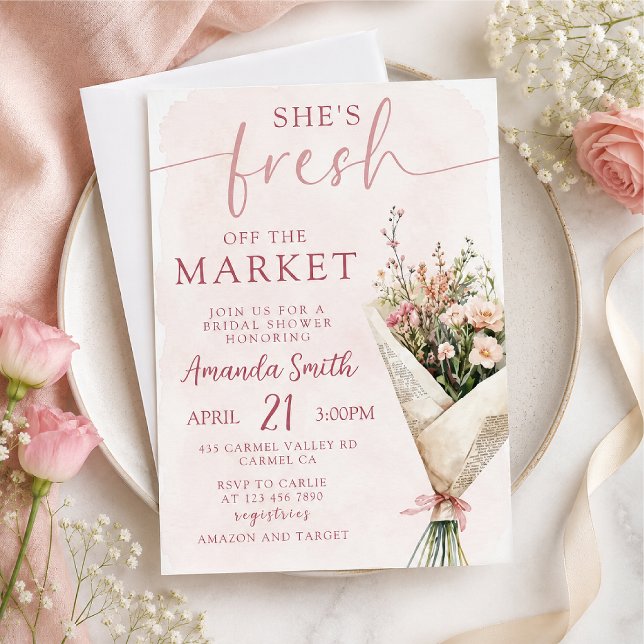 Invitation Baby Shower de Marché Frais (Créateur téléchargé)