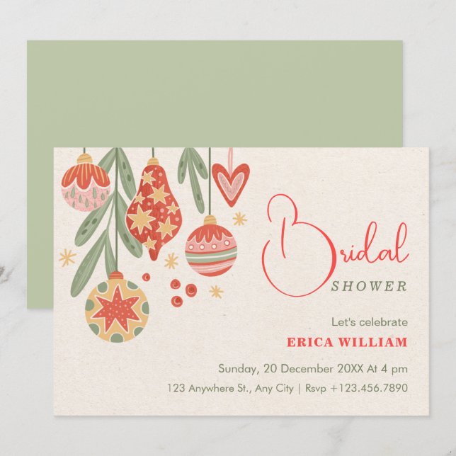 Invitation Baby shower de mariage  (Devant / Derrière)