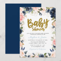 baby shower de marionnettes florales à l'écriture