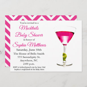 Invitation Baby shower de Mocktails Rose Cute